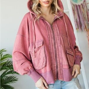 NWOT🩷Oli & Hali Cargo Hoodie Small Rose